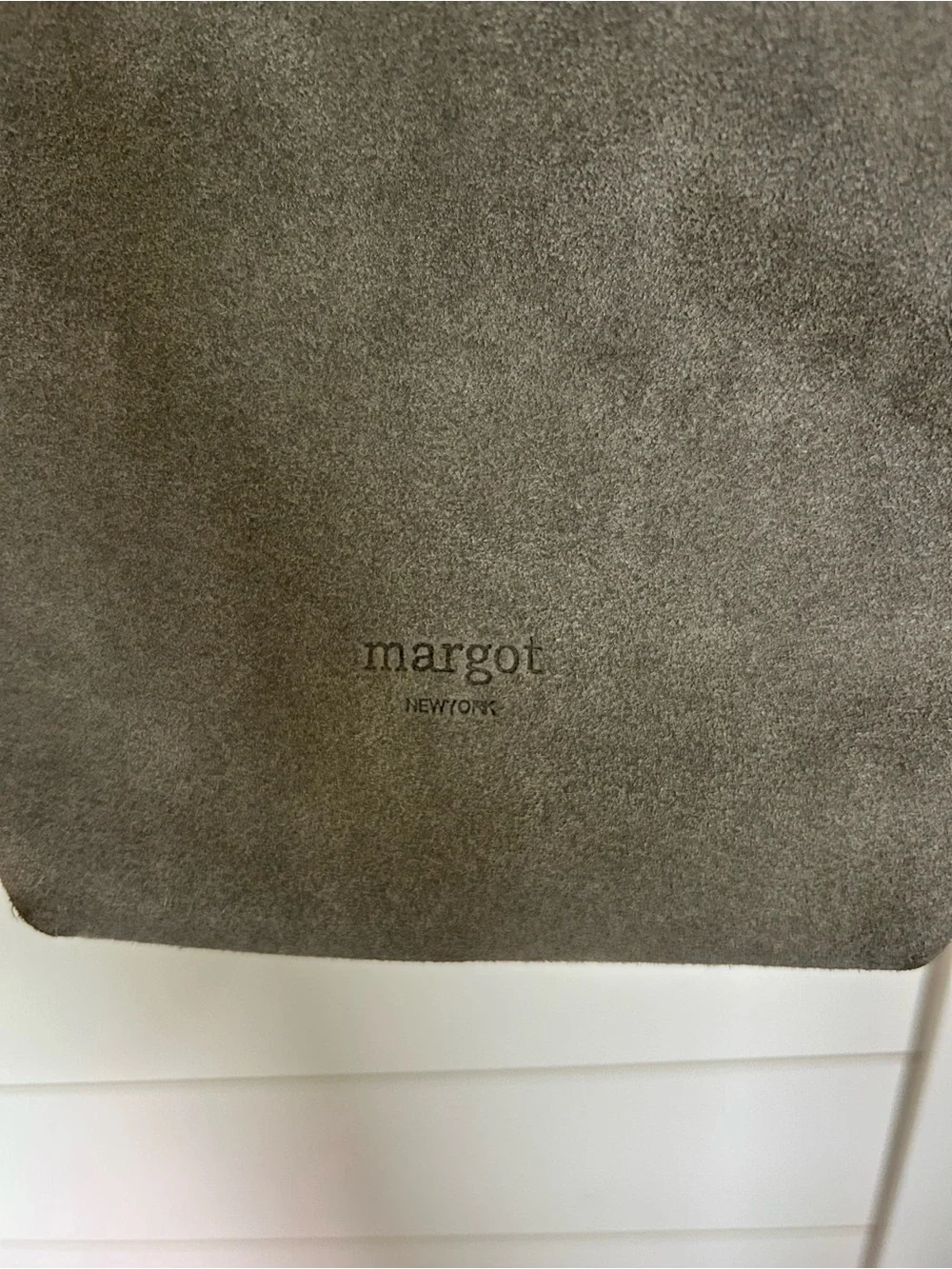 Gray Suede Crossbody Shoulder Bag - Women
